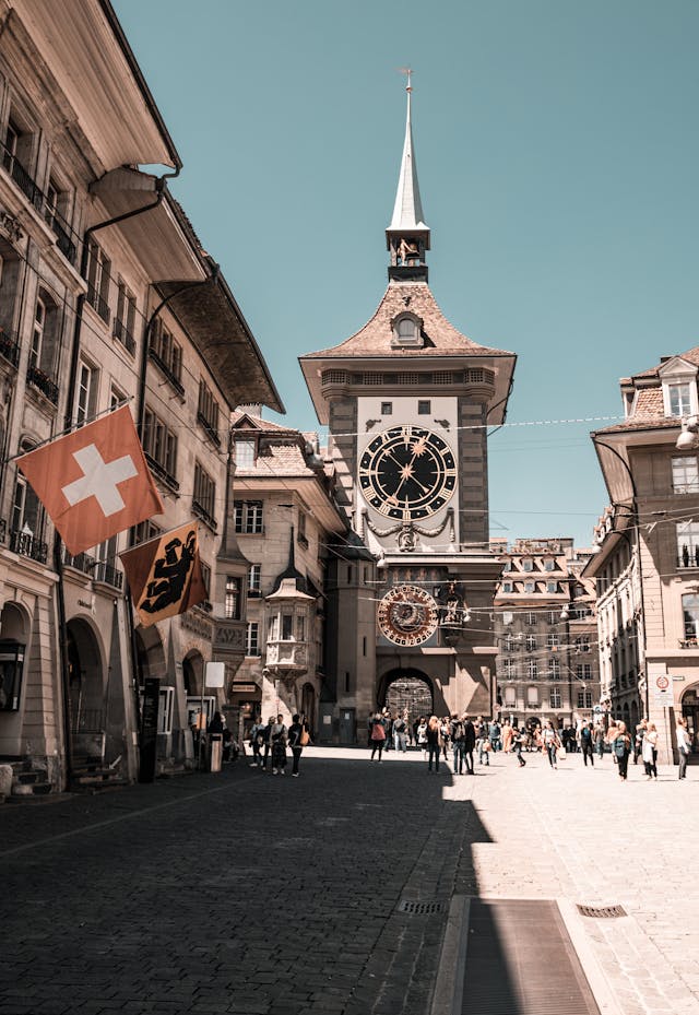 Typisches Bild einer geordneten Schweizer Innenstadt